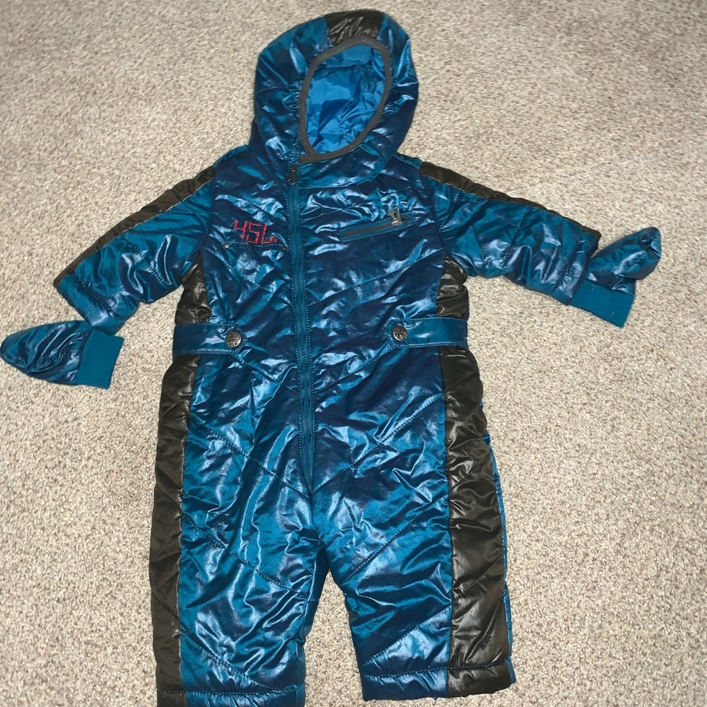 Diesel snow suit with attached mittens